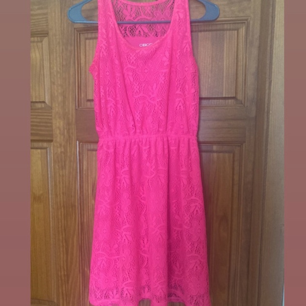 Bright Pink Lace Dress